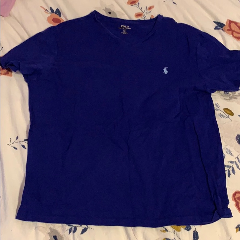 Men’s Blue V Neck Polo Ralph Lauren
